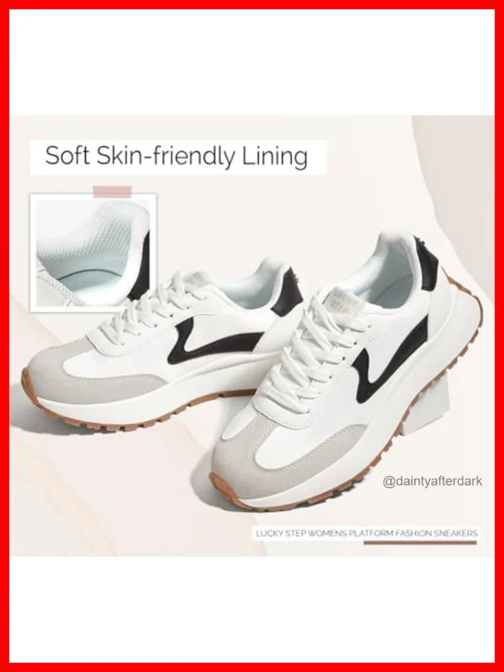 Chunky Platform Fashion Sneakers with Removable Cushion Insole PU Leather Suede